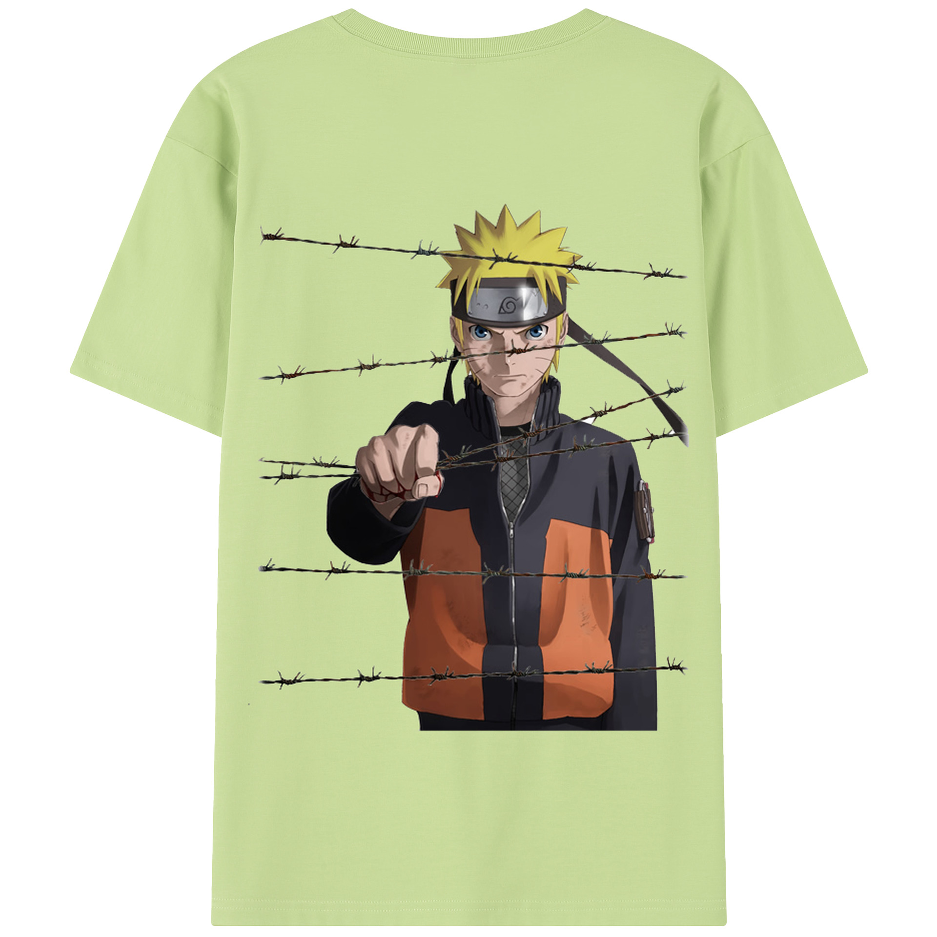 （画像用） NARUTO -ナルト- うずまき ナルト Uzumaki Naruto 綿100％半袖Tシャツ（背面プリント）